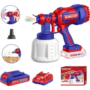 PISTOLA DE PINTAR INALAMBRICA EMTOP 20v + BATERIA Y CARGADOR